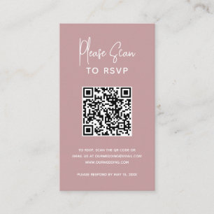 Tarjeta De Recepción Heather Elegant Rosa  Boda modernista