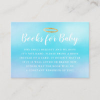 Heaven Sent Blue Baby Shower Book Request