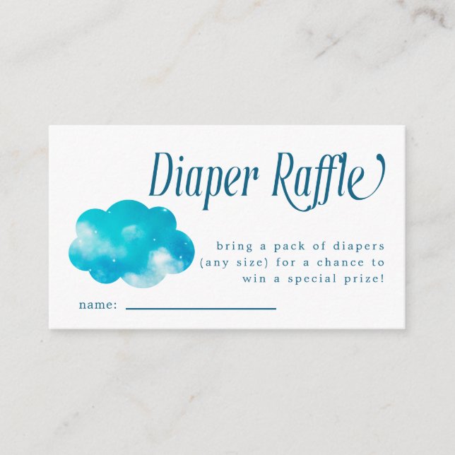 Tarjeta De Recepción Heaven Sent Boy Diaper Raffle Ticket (Anverso)