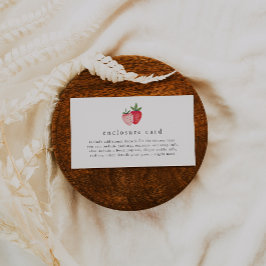 Tarjeta De Recepción HEIDI Berry Rosa Dulce Fresa Chica Beber Ducha