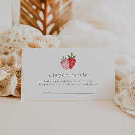 Tarjeta De Recepción HEIDI Strawberry Girl Baby Shower Diaper Raffle