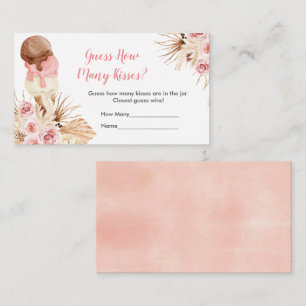 Tarjeta De Recepción Helado Bohemian Pampas Grass Cuántos Besos