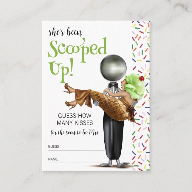 Tarjeta De Recepción Helado de chocolate Ducha nupcial (Anverso)