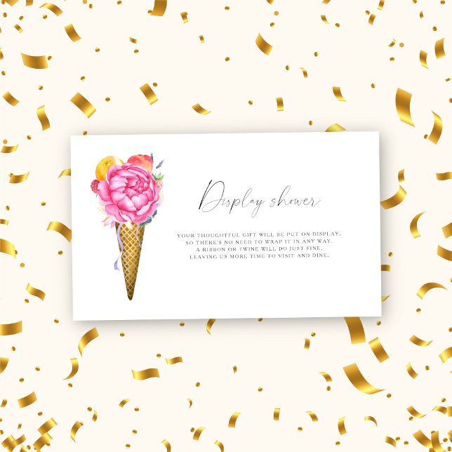 Tarjeta De Recepción Helado de flores - Ducha de exhibición (Subido por el creador)