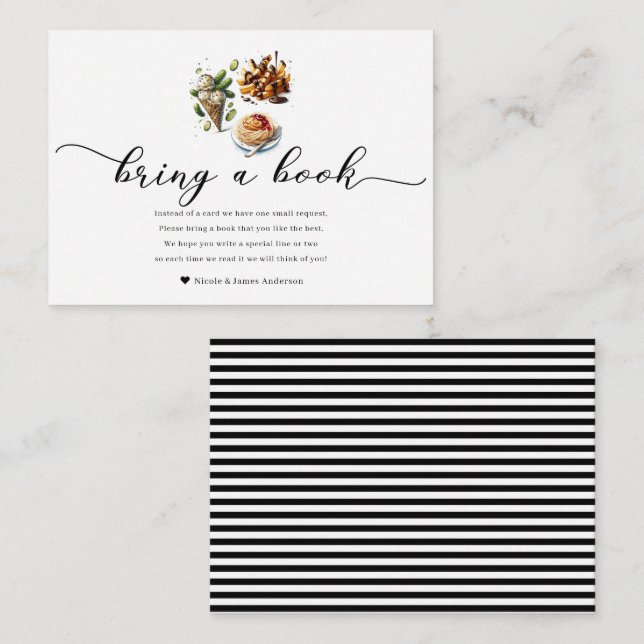 Tarjeta De Recepción Helado y pepinillos Antojos extraños traen un libr (Anverso / Reverso)