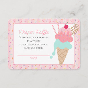 Tarjeta De Recepción Helados Sundae De Crema De Hielo Rasplados Con Amo