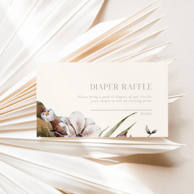 Tarjeta De Recepción HELLO BABY | Caza de pañales botánicos de otoño (Subido por el creador)