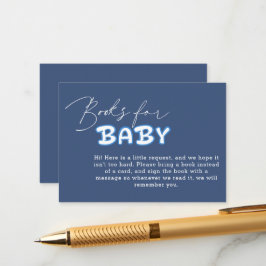 Tarjeta De Recepción Hello Baby Elegant Dark Blue Baby Shower