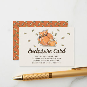 Tarjeta De Recepción Hello Baby Fox Autumn Baby Shower Display Shower