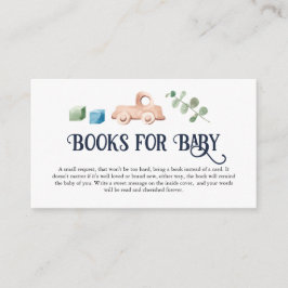 Tarjeta De Recepción Hello Boy Baby Shower Books para el bebé