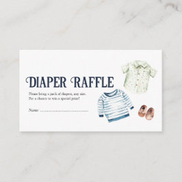 Tarjeta De Recepción Hello Boy Baby Shower Diaper Raffle