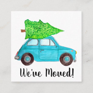 Tarjeta De Recepción Hemos movido el coche clásico del navidad