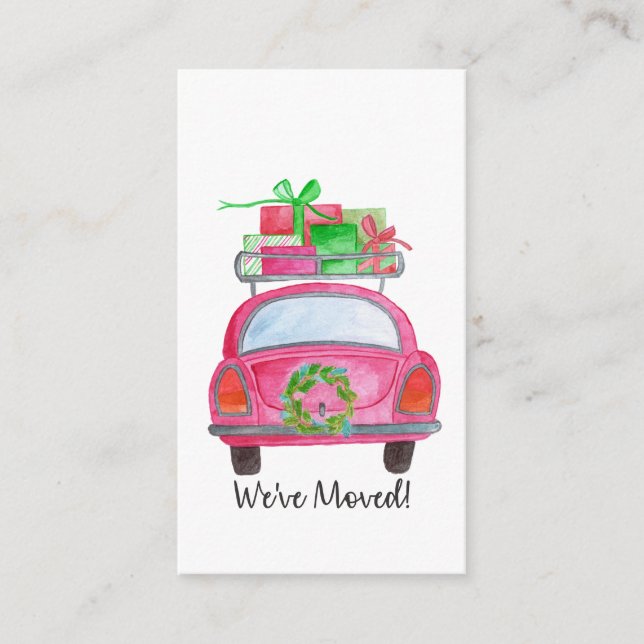 Tarjeta De Recepción Hemos movido el coche de los Navidades (Anverso)