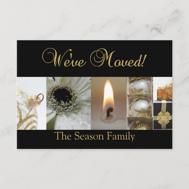 Tarjeta De Recepción Hemos movido el collage de Navidades (Anverso)