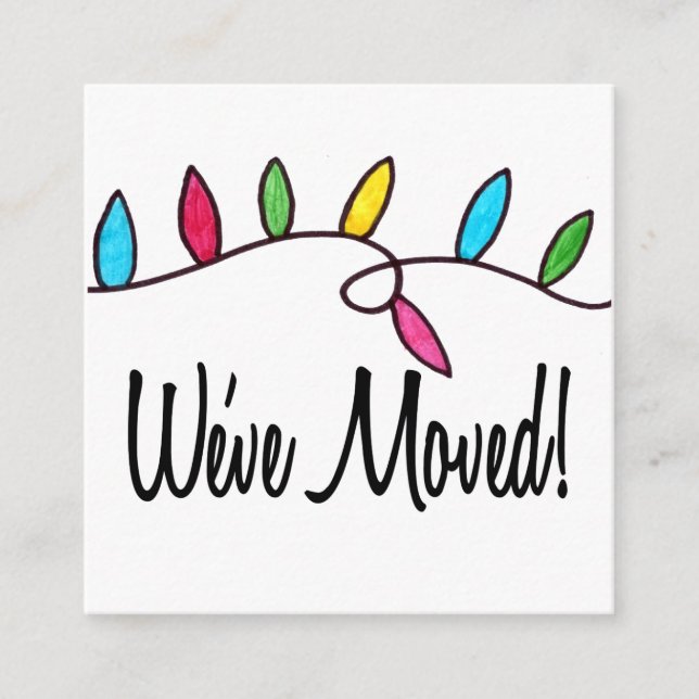 Tarjeta De Recepción Hemos movido las luces del árbol de Navidad (Anverso)