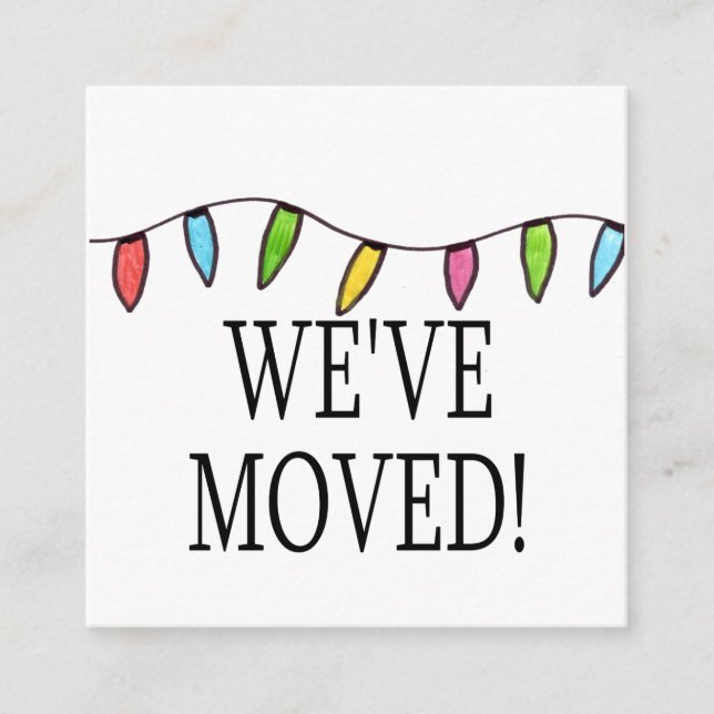 Tarjeta De Recepción Hemos movido las luces del árbol de Navidad (Anverso)