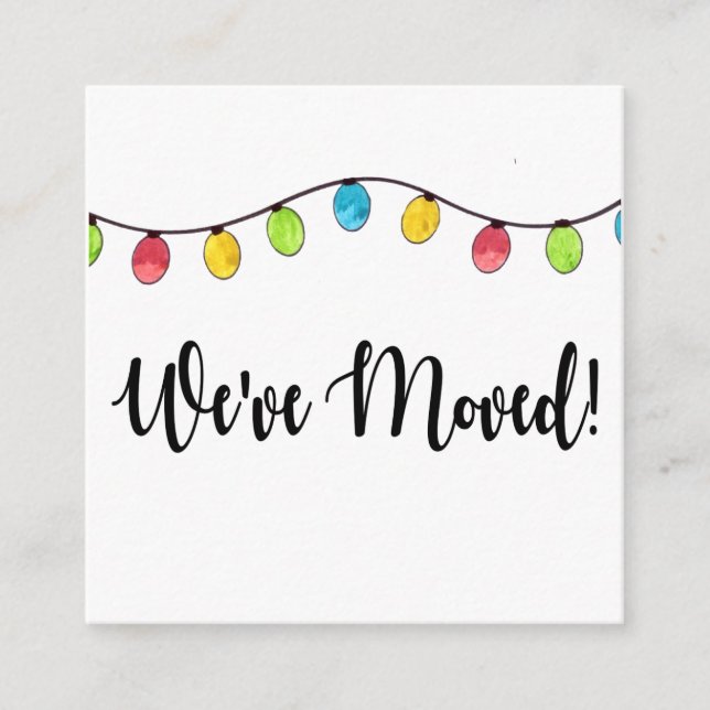 Tarjeta De Recepción Hemos movido las luces del árbol de Navidad (Anverso)