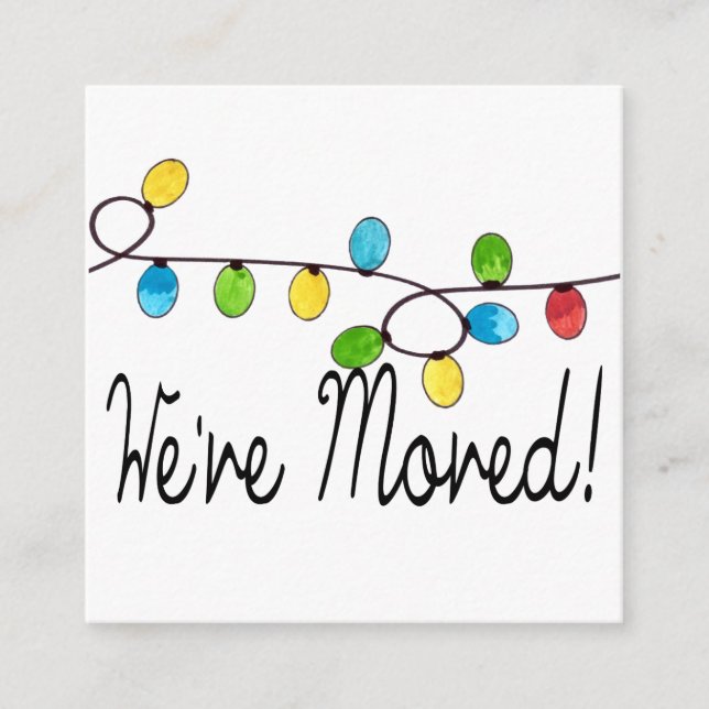 Tarjeta De Recepción Hemos movido las luces del árbol de Navidad (Anverso)