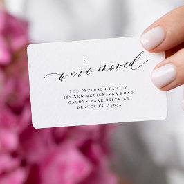 Tarjeta De Recepción Hemos movido un guión elegante inserto simple