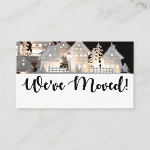Tarjeta De Recepción Hemos mudado casas de Navidades iluminadas