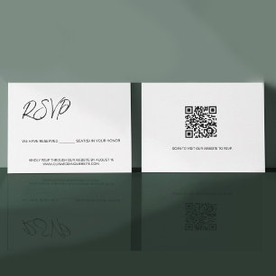 Tarjeta De Recepción Hemos reservado asientos para usted template QR CO