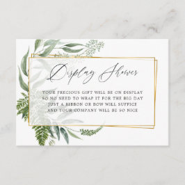 Tarjeta De Recepción Herbarium Geométrica Ducha de visualización de duc