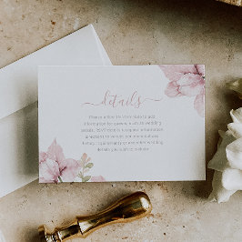 Tarjeta De Recepción Hermosa elegancia Detalles del Boda floral de Rubo