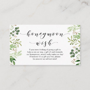 Tarjeta De Recepción Hermosa Elegancia Verde, Negro, Deseo de Luna de M