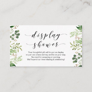 Tarjeta De Recepción Hermosa y elegante vegetación, negro, ducha de pan