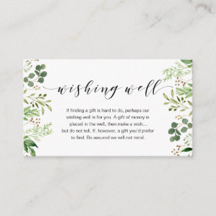 Tarjeta De Recepción Hermosa y elegante vegetación, Pozo de los Deseos