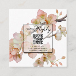 Tarjeta De Recepción Hermosas flores naranjas de flores acuáticas RSVP