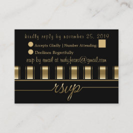 Tarjeta De Recepción Hermoso 50 Aniversario de Oro RSVP 2