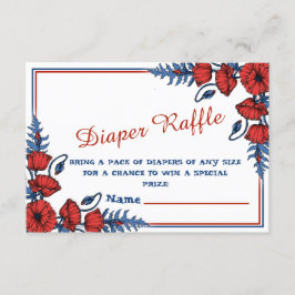 Tarjeta De Recepción Hermoso Baby Shower personalizado con amapola