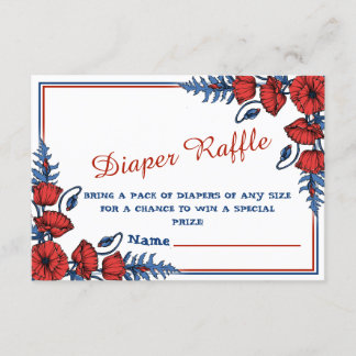 Tarjeta De Recepción Hermoso Baby Shower personalizado con amapola