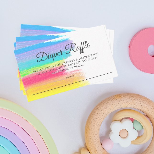 Tarjeta De Recepción Hermoso billete de barro arco iris Baby Shower Dia (Subido por el creador)