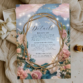 Tarjeta De Recepción Hermoso Boda con temática Art Nouveau
