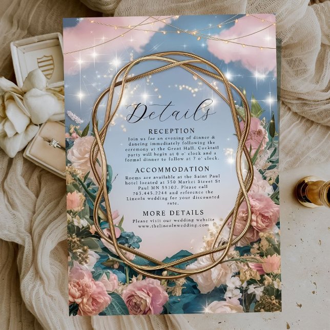 Tarjeta De Recepción Hermoso Boda con temática Art Nouveau (Subido por el creador)