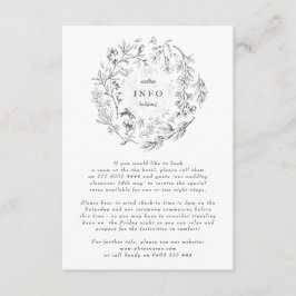 Tarjeta De Recepción Hermoso Boda de guirnaldas con dibujos florales