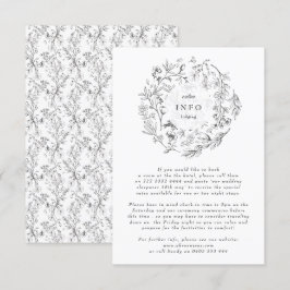 Tarjeta De Recepción Hermoso Boda de guirnaldas con dibujos florales