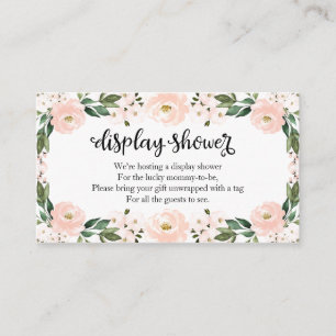 Tarjeta De Recepción Hermoso despliegue floral rosa para baby shower En