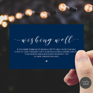 Tarjeta De Recepción Hermoso Pozo de Deseos de Boda Elegante, Regalos