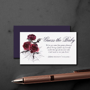 Tarjeta De Recepción Hermoso y espeluznante   Adivina floral gótica al 