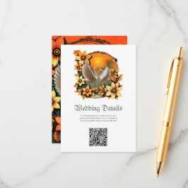 Tarjeta De Recepción Hermosos cisnes enamorados.