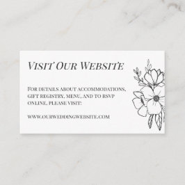 Tarjeta De Recepción Hermosos detalles Bodas de flores blancas