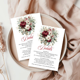 Tarjeta De Recepción Hermosos Detalles Dorados con Floral de Verdor de