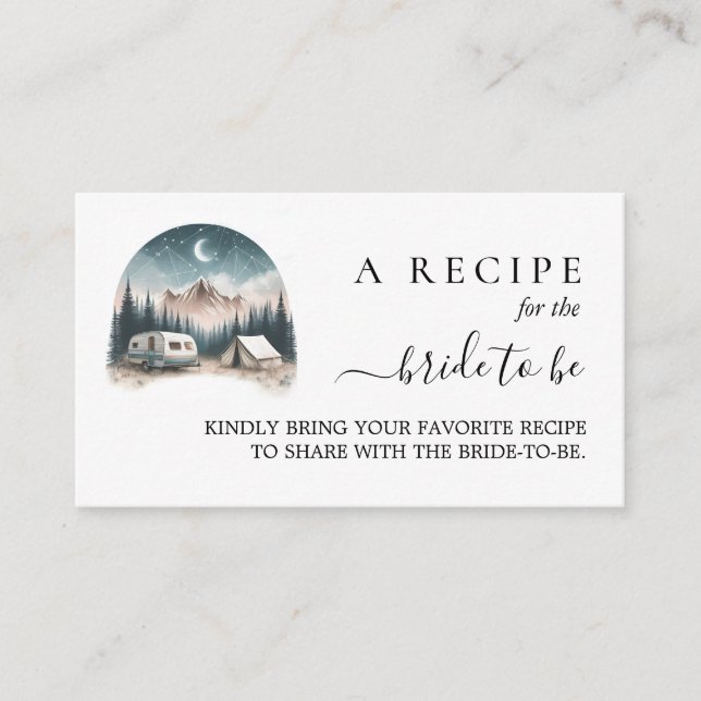 Tarjeta De Recepción Hervidad Forestal Sky Tree Fire Camping Brillante  (Anverso)