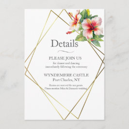 Tarjeta De Recepción Hibisco Tropical