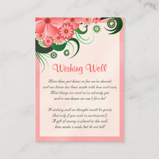 Tarjeta De Recepción Hibiscus Floral Boda Rosa Desearía Bien
