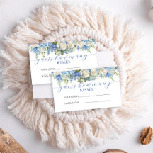 Hidrangea azul acuarela adivina cuántos besos