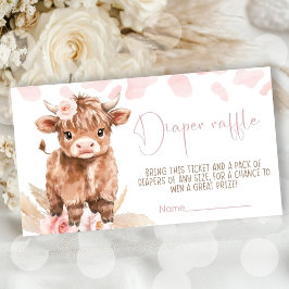 Tarjeta De Recepción Highland Cow Holy Cow chica de ducha de bebé
